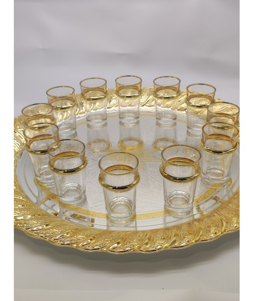 Grand plateaux a thé + 12 Verre a thé 50-70% off 